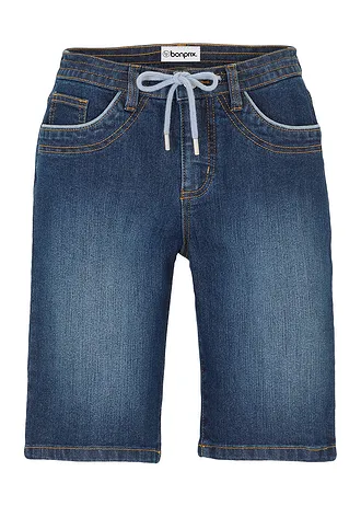 Bermuda slim en jean, taille mi-haute