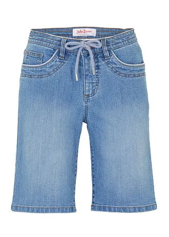 Džínové bermudy Slim Fit Mid Waist, barva: středně modrý denim used