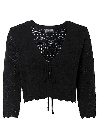 Ajour bolero, Kleur: zwart
