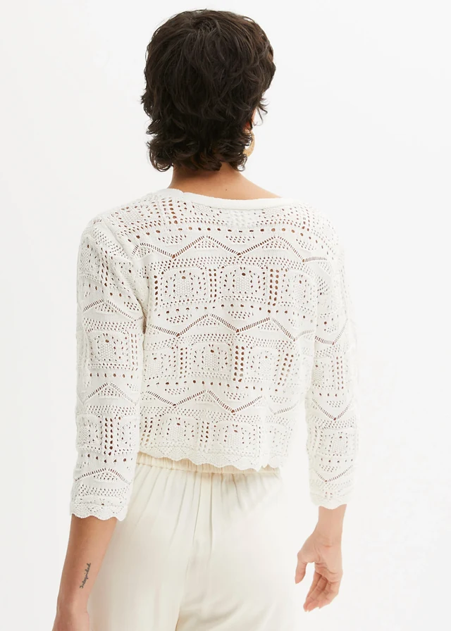 Boléro ajouré, Couleur: blanc