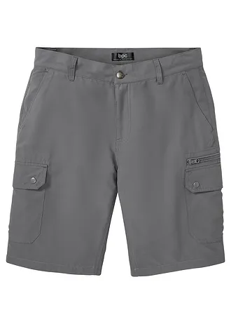 Microvezel cargo bermuda, regular fit • rookgrijs • bonprix online shop