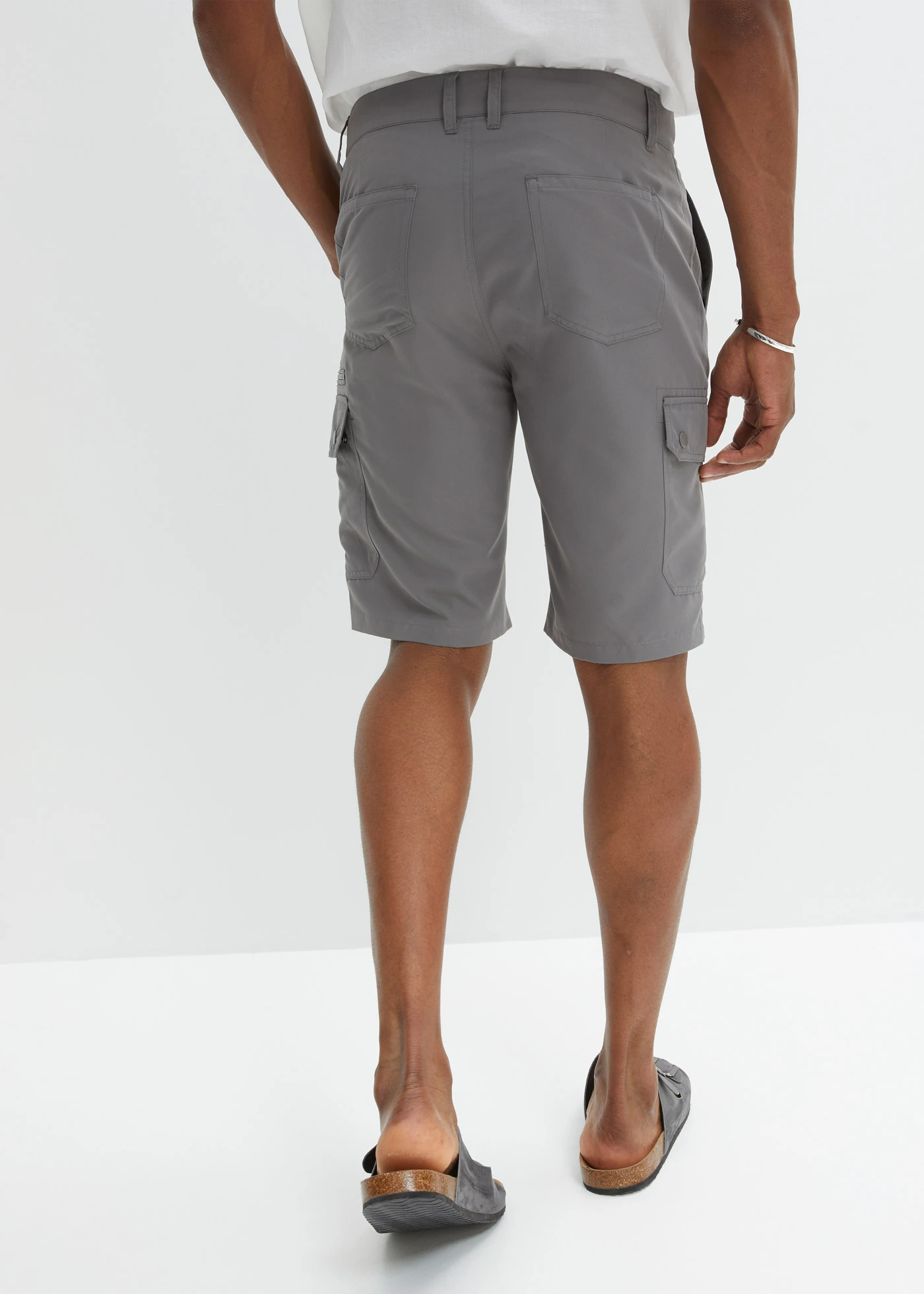 Microvezel cargo bermuda, regular fit • rookgrijs • bonprix online shop