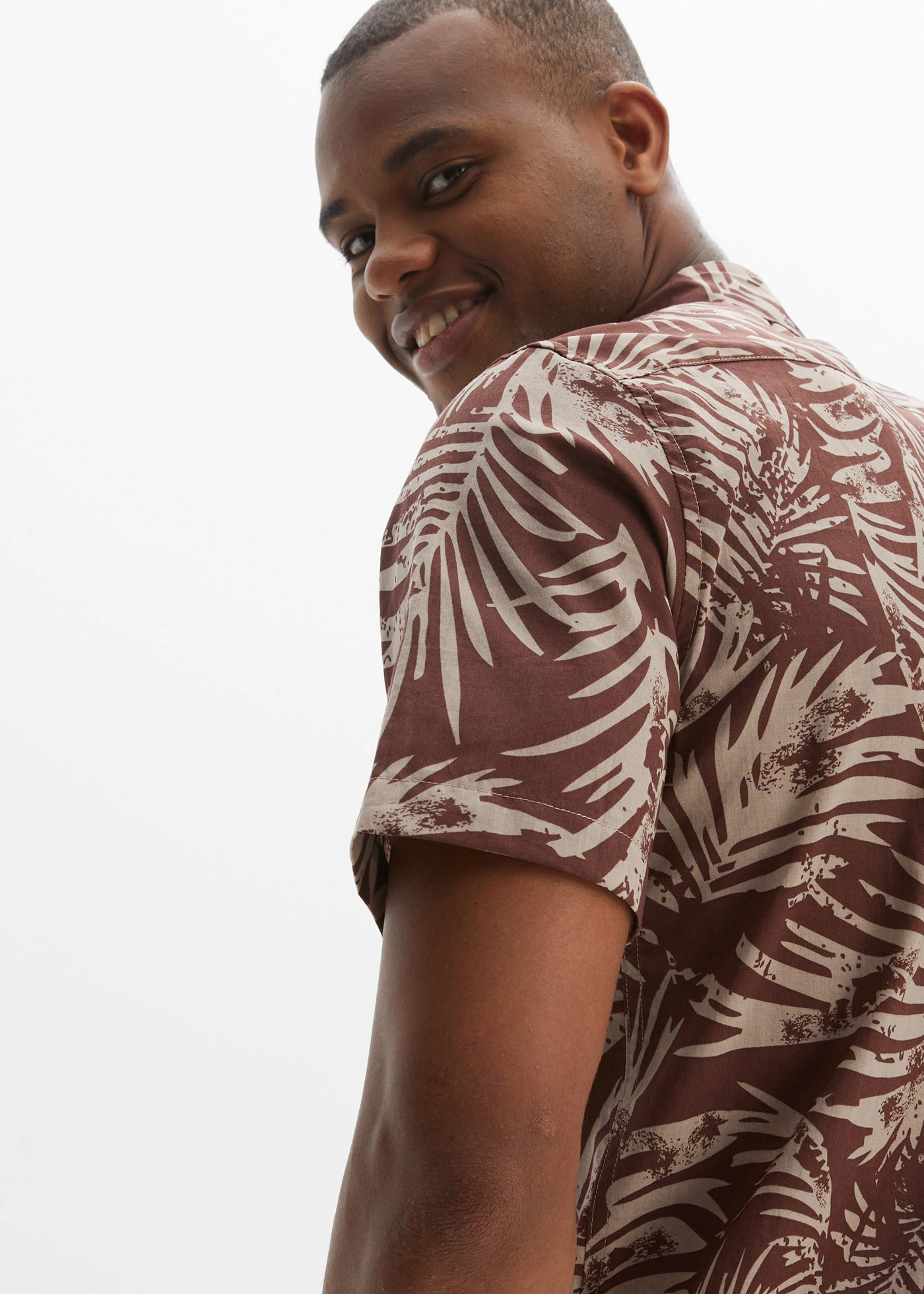 Overhemd met korte mouwen van puur katoen • terrabruin • bonprix online shop