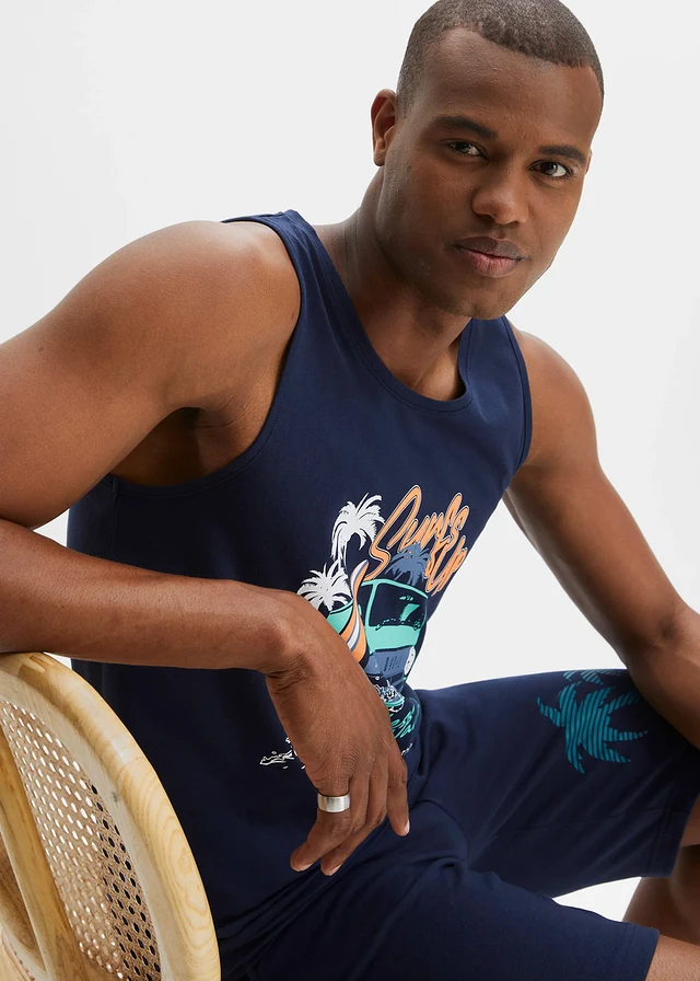 Tanktop van biologisch katoen (set van 2) • donkerblauw+mentholblauw • product-page.page-title-suffix