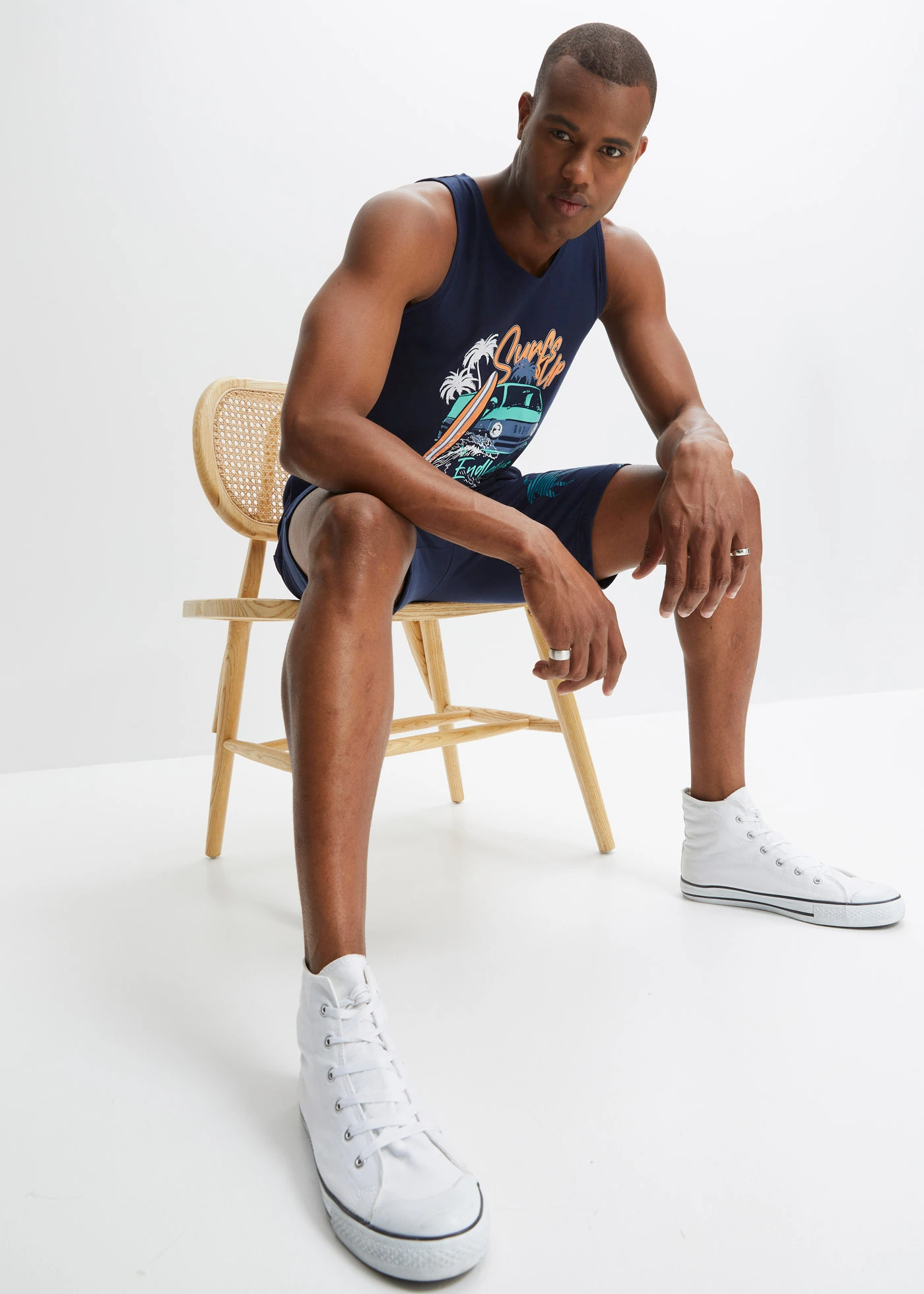 Tanktop van biologisch katoen (set van 2) • donkerblauw+mentholblauw • bonprix online shop