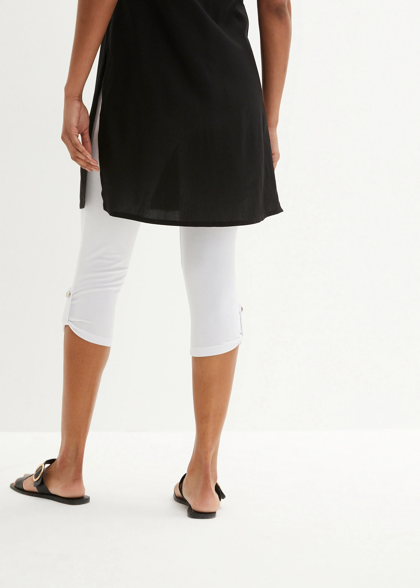 Capri legging van biologisch katoen • wit • bonprix online shop