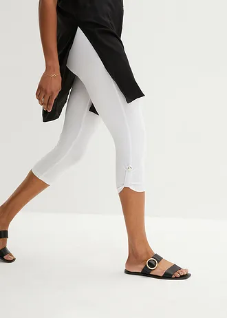 Capri legging bio-pamutból • fehér • bonprix áruház