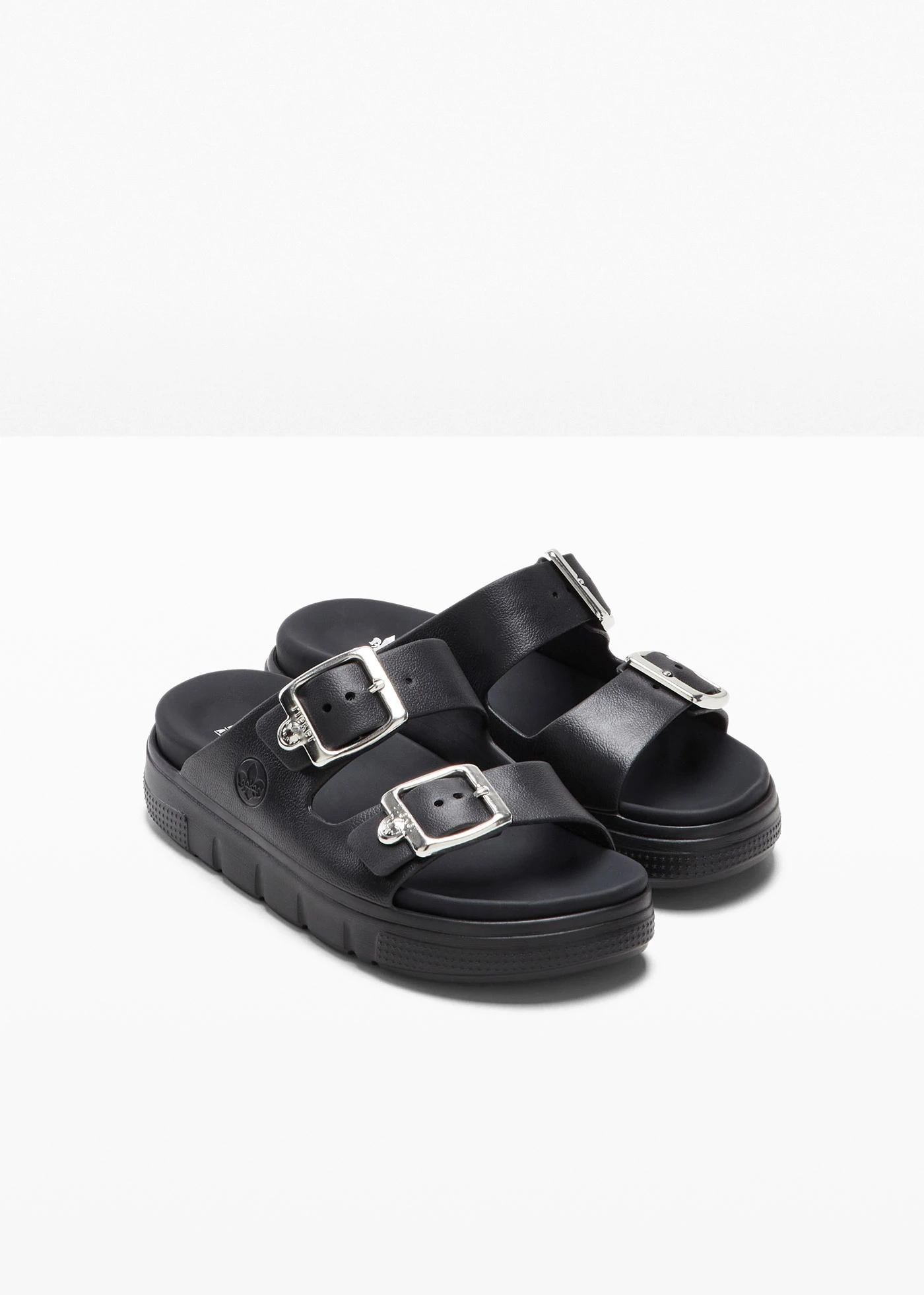 Mules Rieker légères et confortables à plateforme • noir • product-page.page-title-suffix