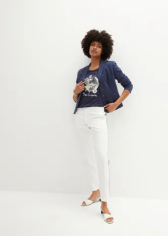 Tričko Sea Love, barva: tmavě modro-krémově bílá s potiskem