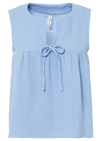 Blúz fazonú muszlin top • gyöngykék • bonprix áruház