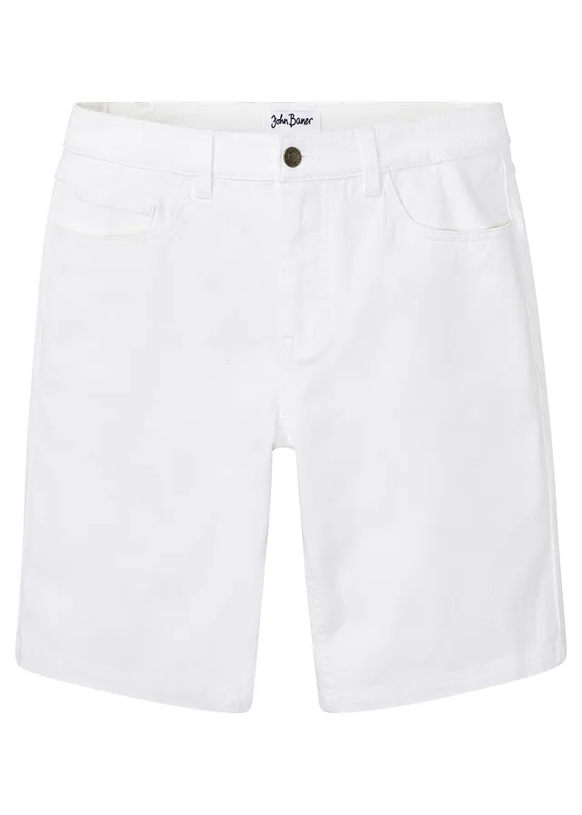 Bermude blugi cu stretch, classic fit