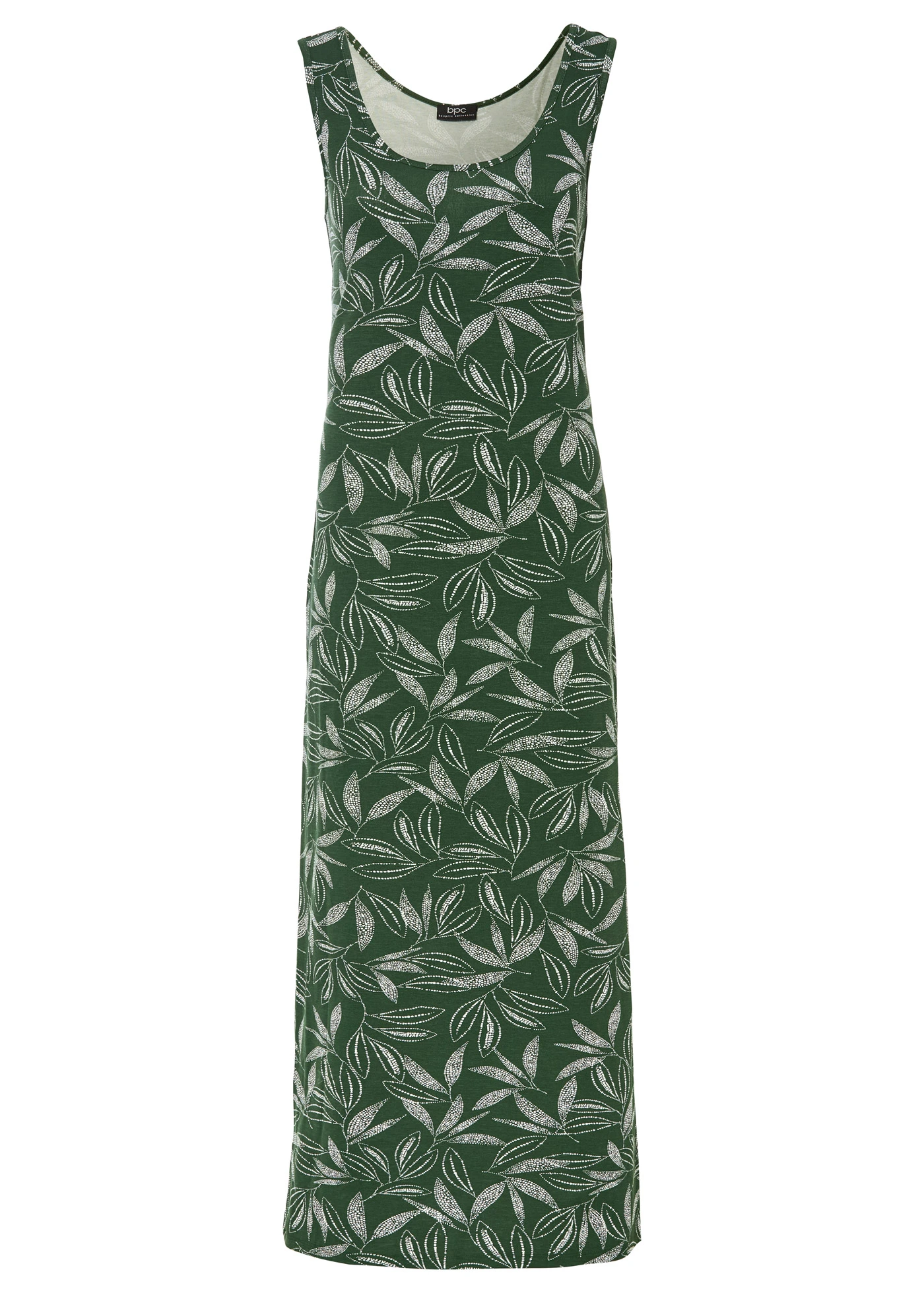 Robe longue en viscose fluide • vert foncé-écru imprimé • Boutique bonprix