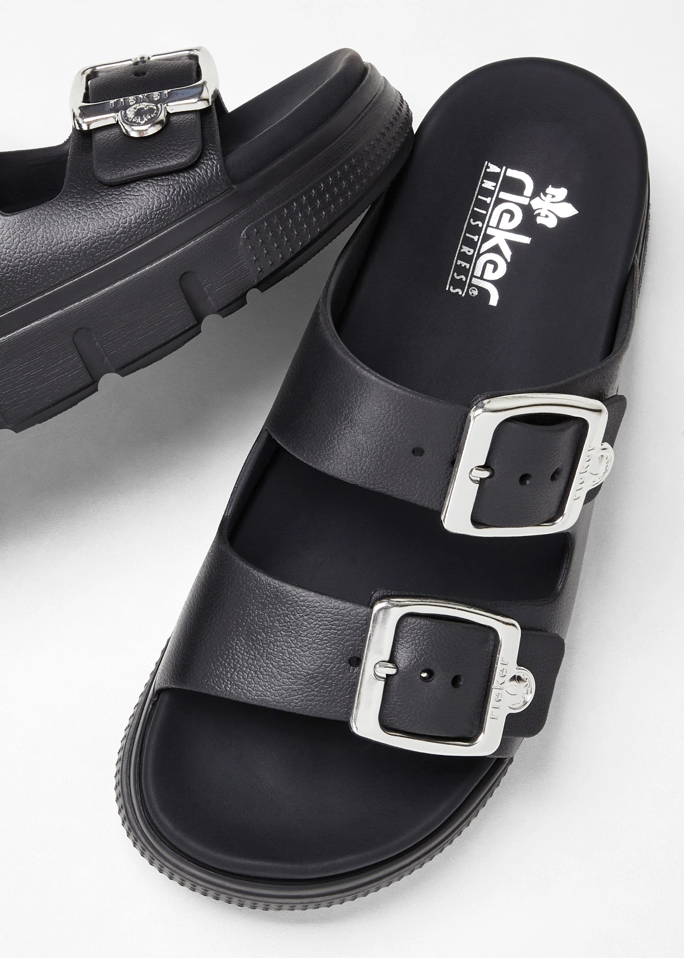 Mules Rieker légères et confortables à plateforme • noir • product-page.page-title-suffix