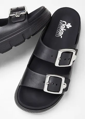 Mules Rieker, Couleur: noir