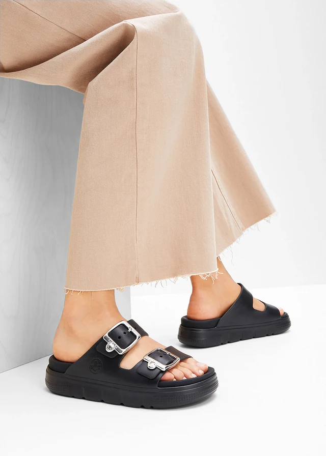 Mules Rieker légères et confortables à plateforme • noir • product-page.page-title-suffix