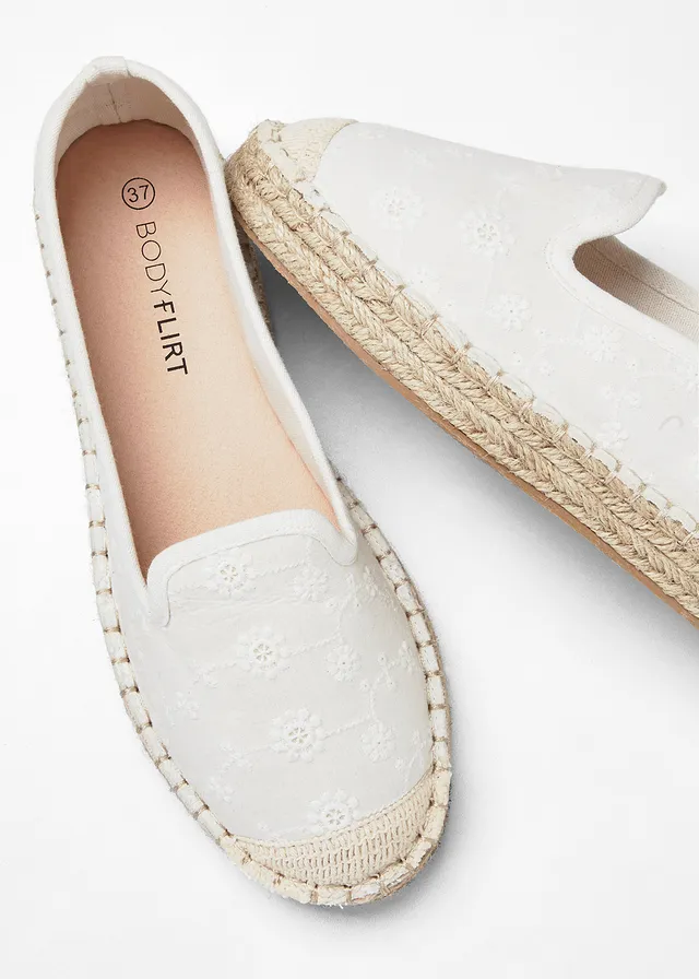 Espadrilles, Kleur: sandbeige gebloemd