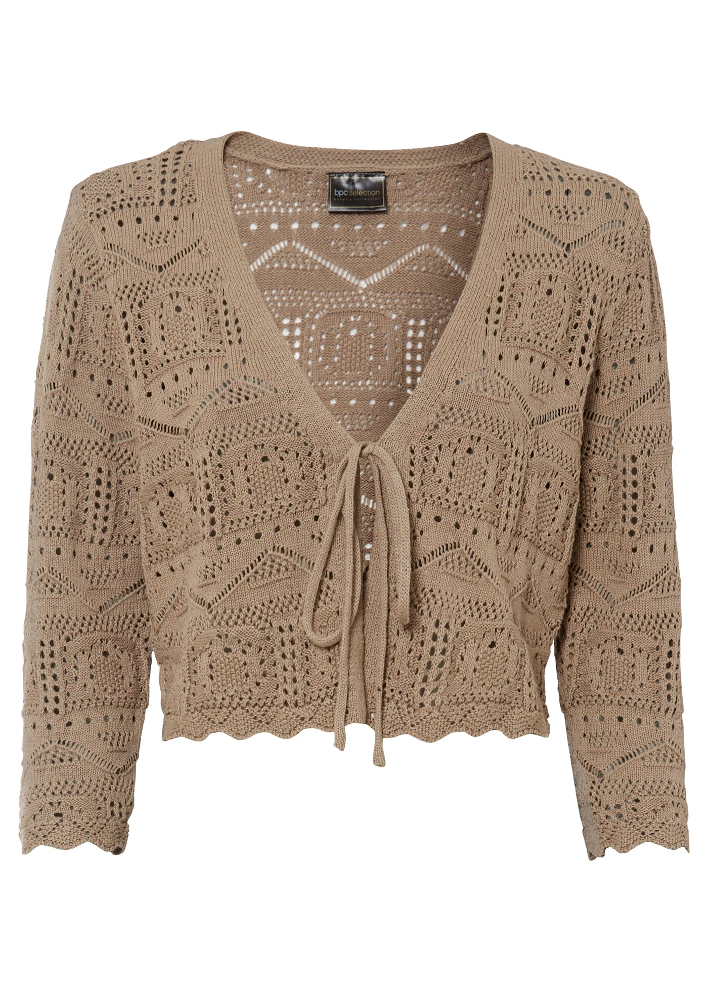 Ažurové bolerko • hnědošedá • bonprix obchod