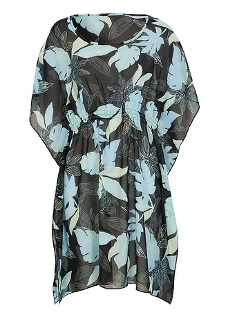 Tunika plażowa z szyfonu • czarny/jasnoniebieski • bonprix obchod