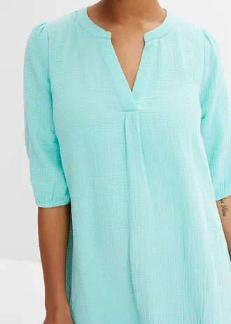 Robe en gaze de coton • bleu menthol • Boutique bonprix