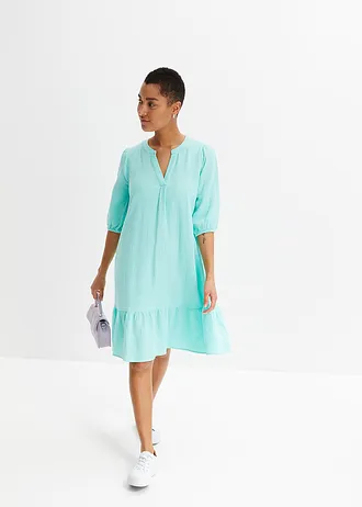 Robe en gaze de coton • bleu menthol • Boutique bonprix