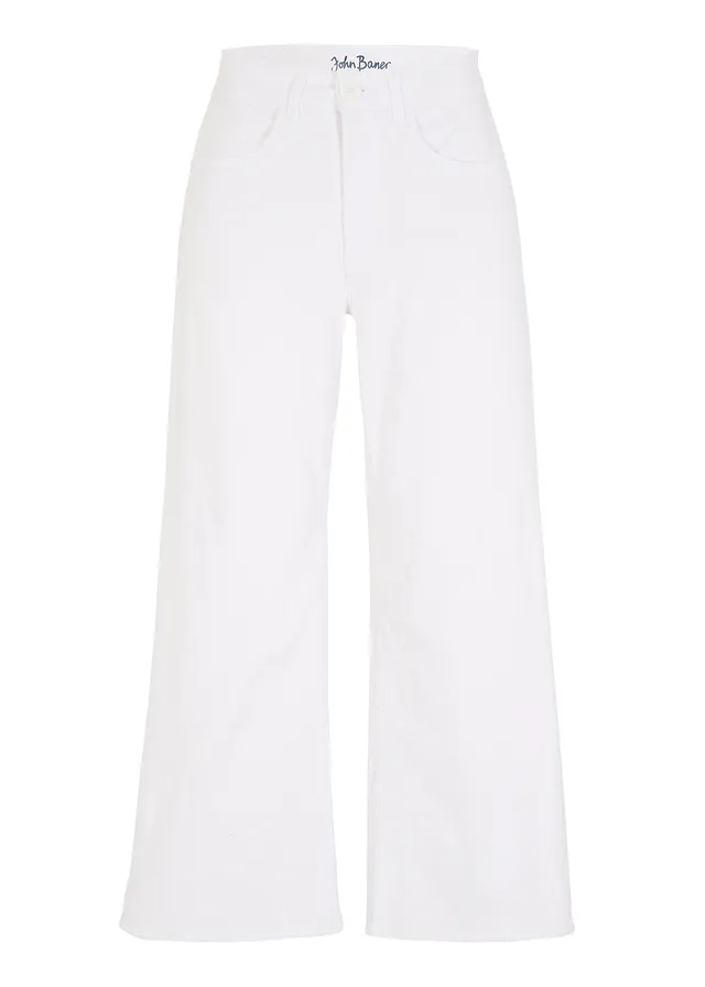7/8 džíny Wide Fit • bílý kepr • bonprix obchod