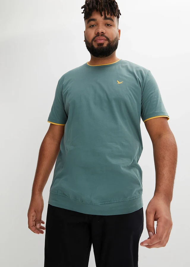 Lot de 2 T-shirts, Couleur: noir + gris vert