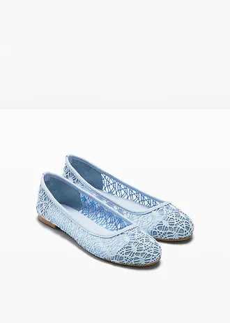 Ballerines à dentelle • bleu nacré • Boutique bonprix