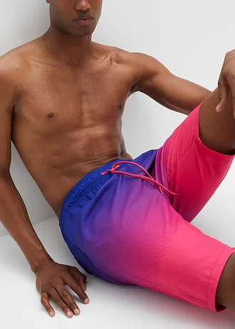 Strandbermuda met kleurverloop, regular fit • saffierblauw-donkerpink • bonprix online shop