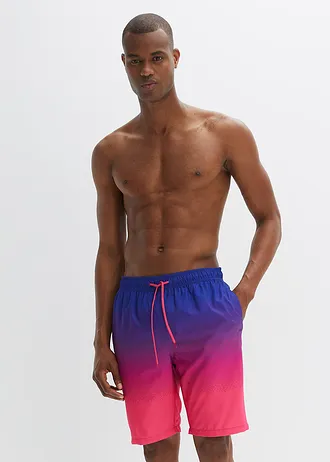 Strandbermuda met kleurverloop, regular fit • saffierblauw-donkerpink • bonprix online shop