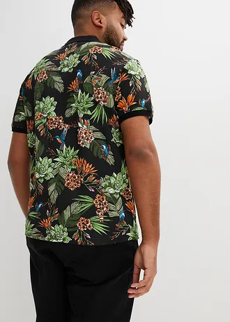 Pólo triko z piké, barva: černá