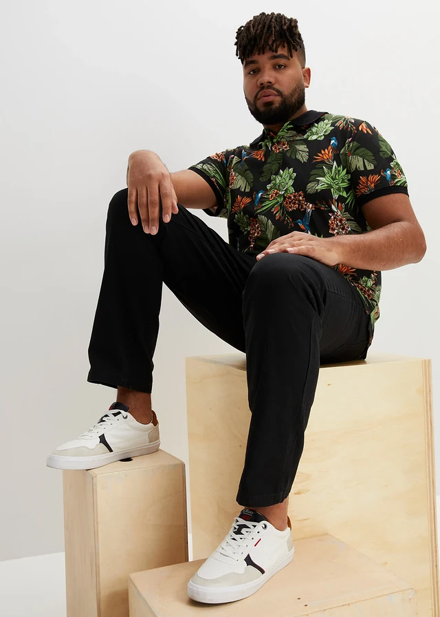 Poloshirt, Kleur: zwart