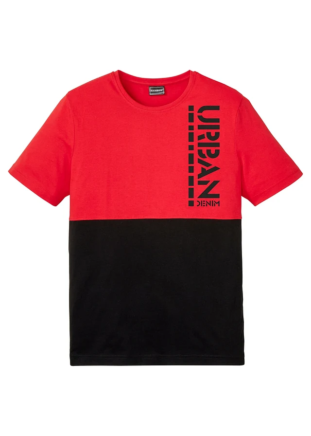T-shirt, Couleur: fraise/noir