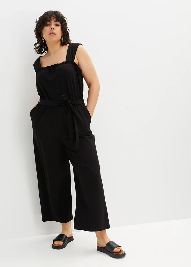 Combinaison en jersey coton, Couleur: noir