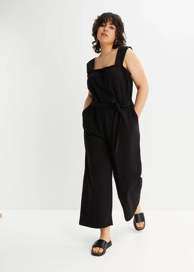 Combinaison en jersey coton, Couleur: noir