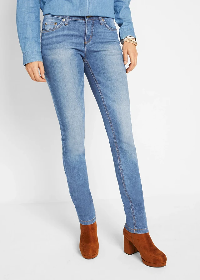 Skinny stretch jeans mid waist • lichtblauw used • product-page.page-title-suffix