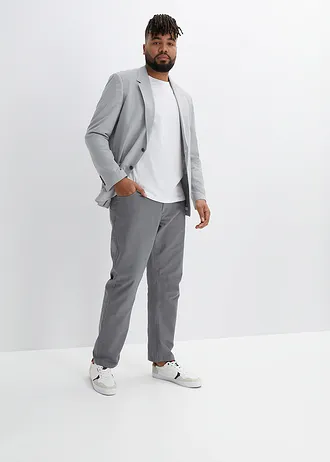 Veste de costume en seersucker, regular, Couleur: blanc cassé/gris clair chiné