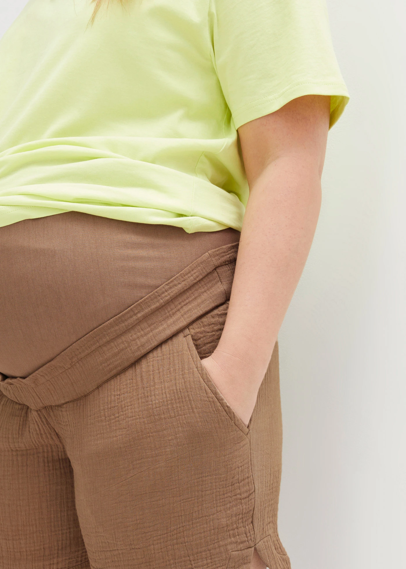 Mousseline zwangerschapsshort • donkerblauw plus size • bonprix online shop