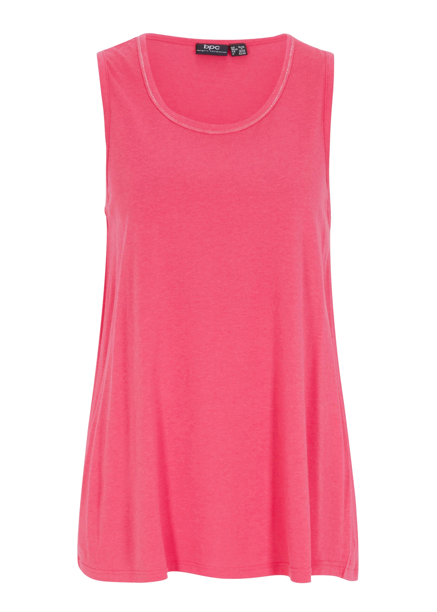 Top lung cu decolteu rotund, sustenabil • pink închis • magazin bonprix