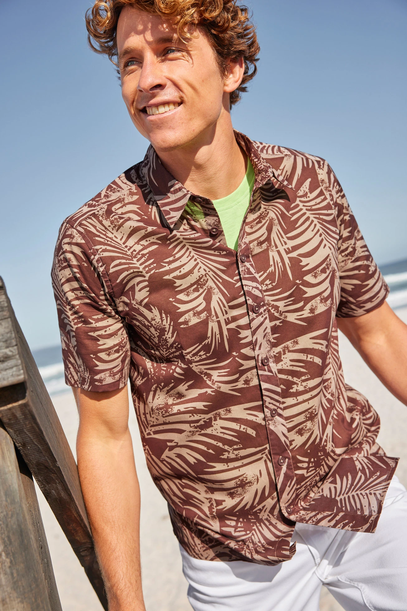 Overhemd met korte mouwen van puur katoen • terrabruin • bonprix online shop