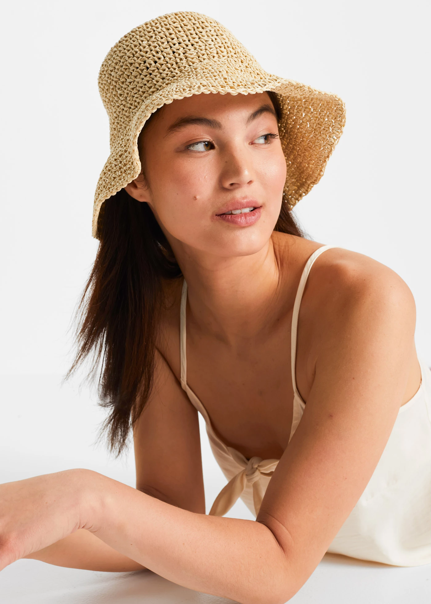 Rieten vissershoed • ecru • bonprix online shop