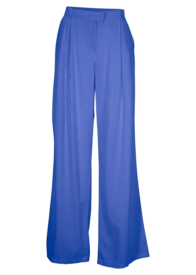 Pantaloni palazzo din mix ușor de in și viscoză