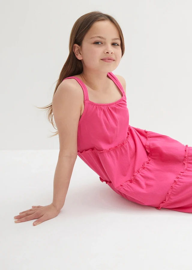 Meisjes zomerjurk, Kleur: donkerpink