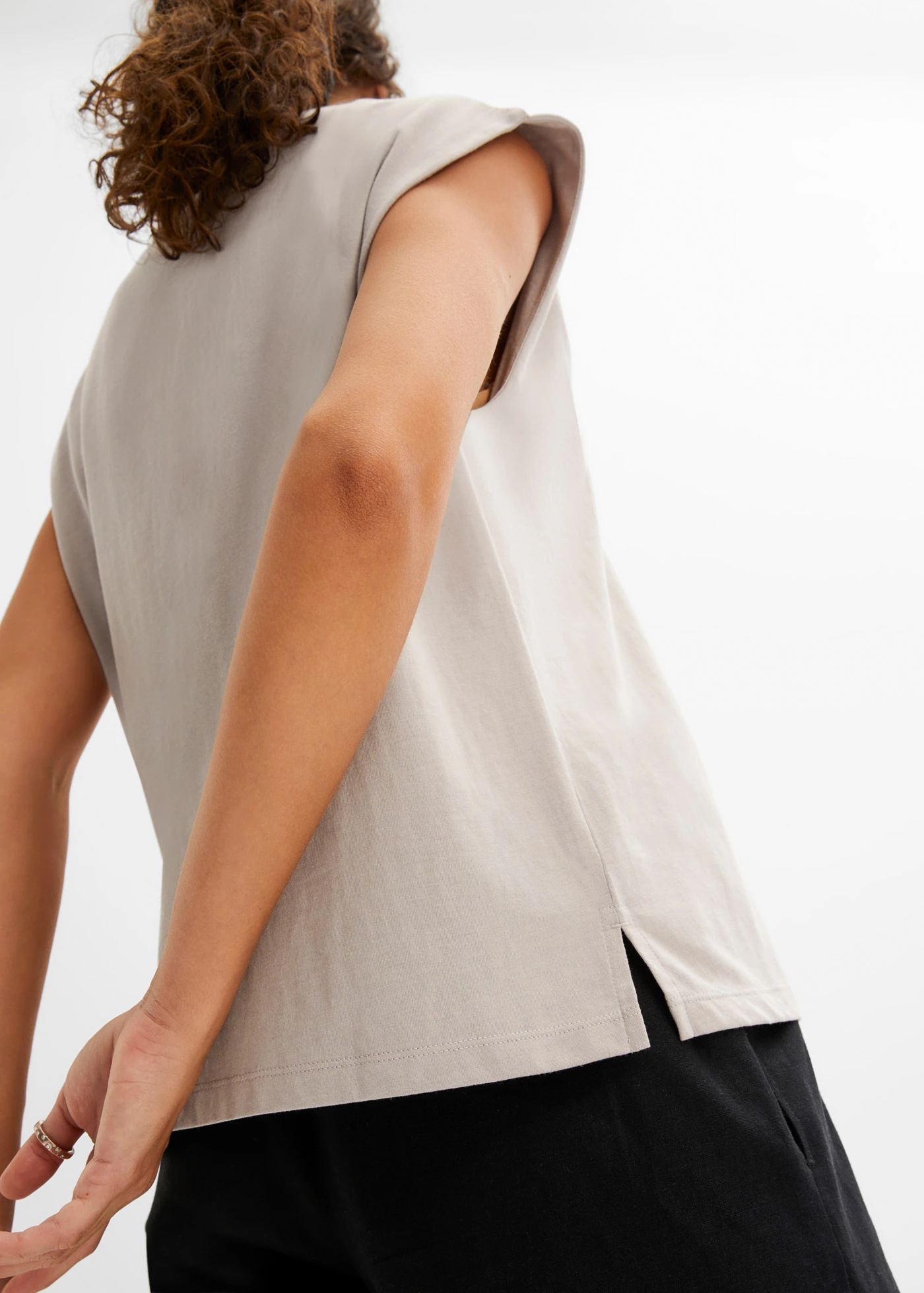 Overseized shirt van biologisch katoen • lichtgrijs • bonprix online shop