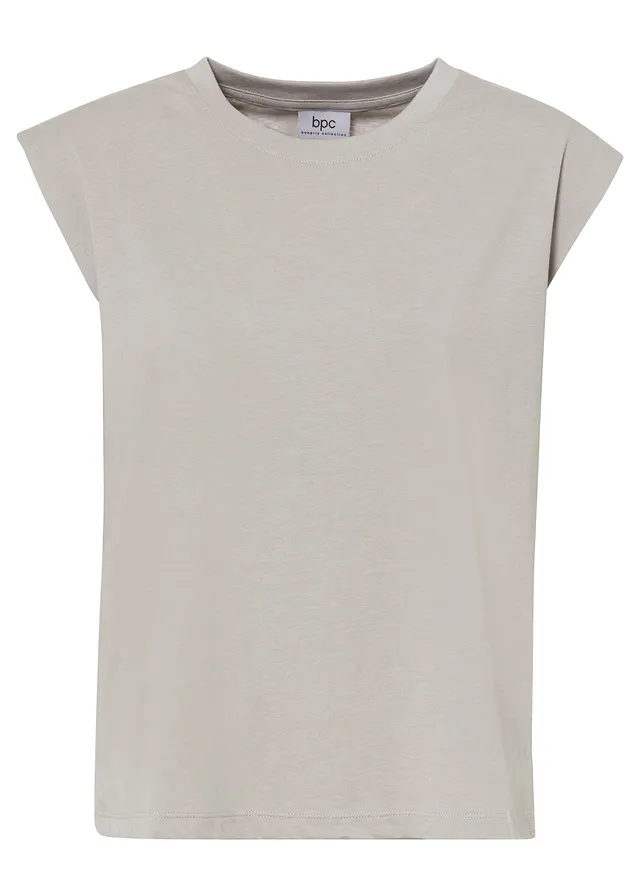 Bluză oversize din bumbac organic 100% • gri deschis • magazin bonprix