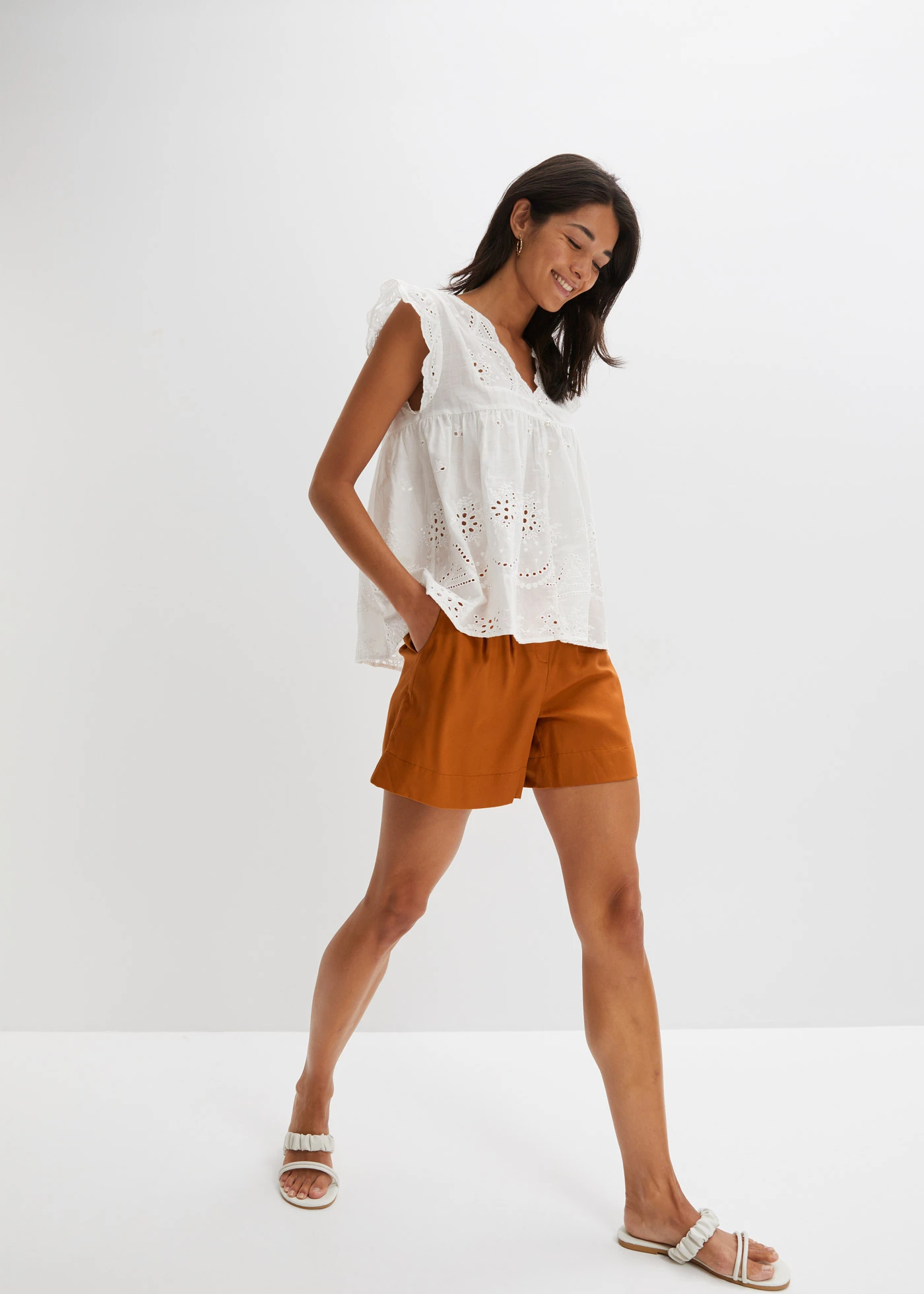 Blouse 100% coton • blanc • Boutique bonprix