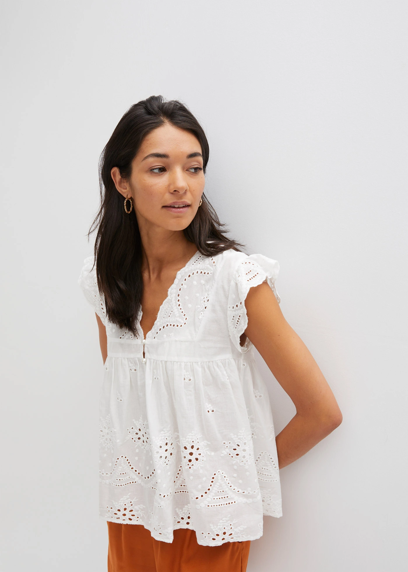 Blouse 100% coton • blanc • Boutique bonprix