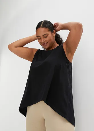 Top en coton, Couleur: noir