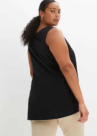 Top en coton, Couleur: noir