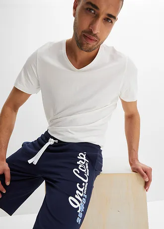 Bermuda en jersey • bleu foncé imprimé • Boutique bonprix