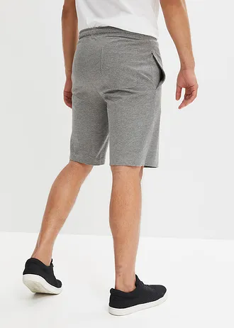 Jersey bermuda, regular fit • grijs gemêleerd met print • bonprix online shop
